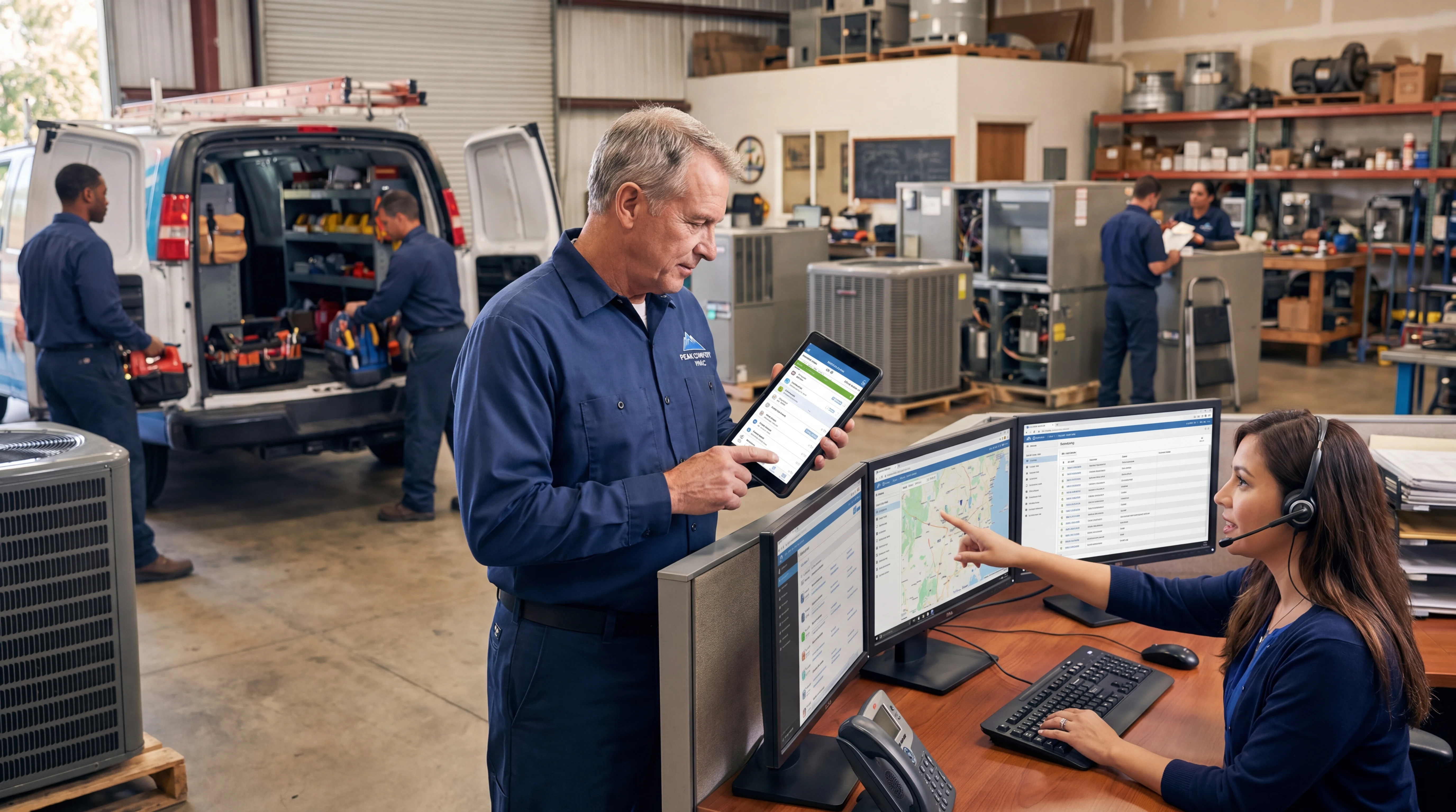 Supporting workflow image for ai front desk roi for HVAC companies