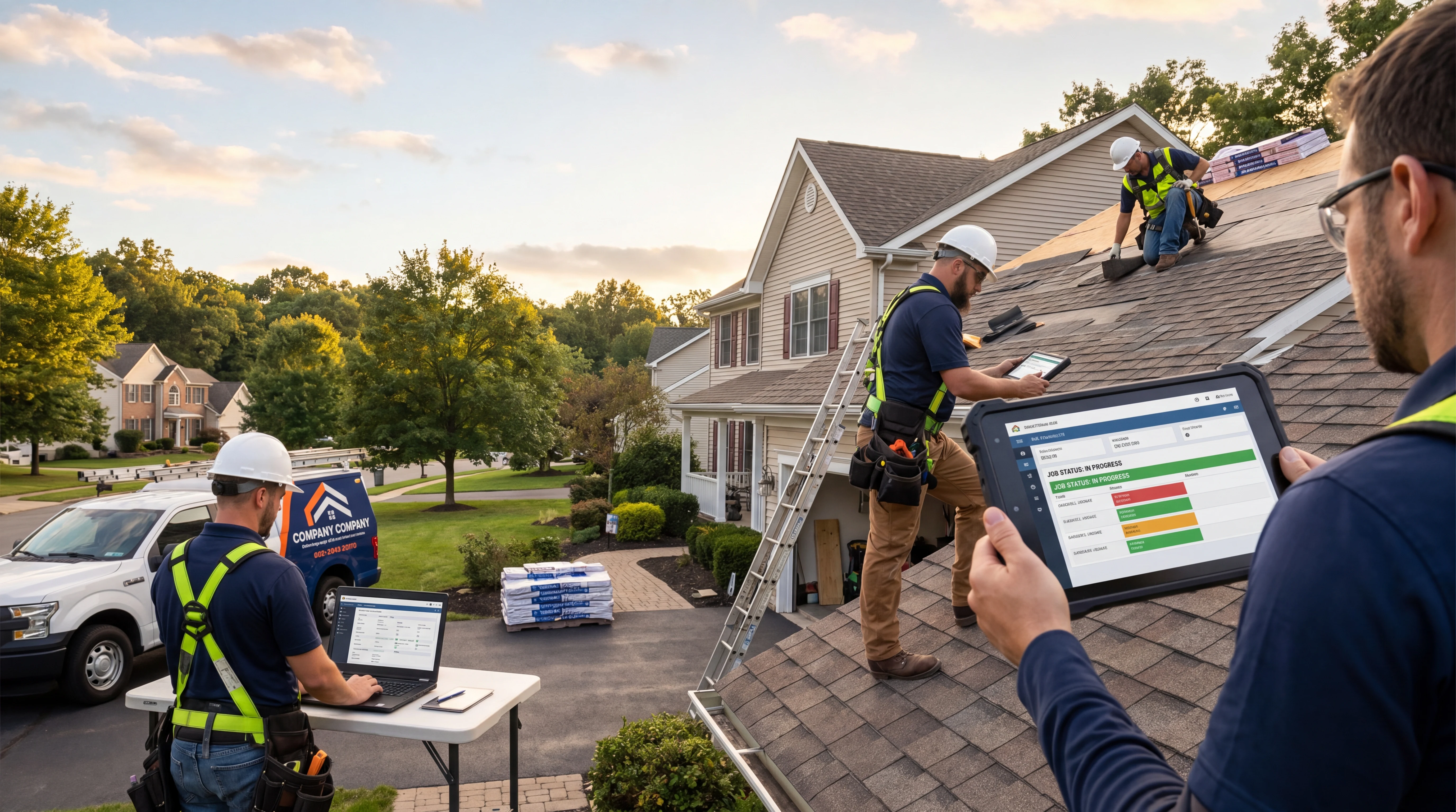 Supporting workflow image for ai front desk roi for roofing companies